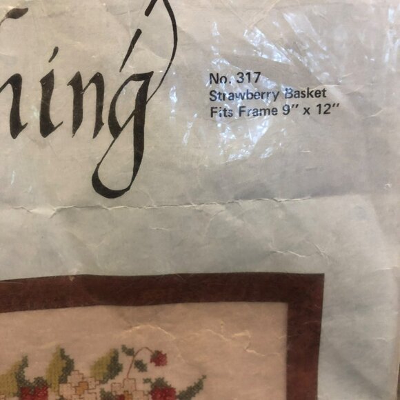 Country Stitching Strawberry Basket Cross Stitch Kit Fiber Craft - Picture 5 of 5